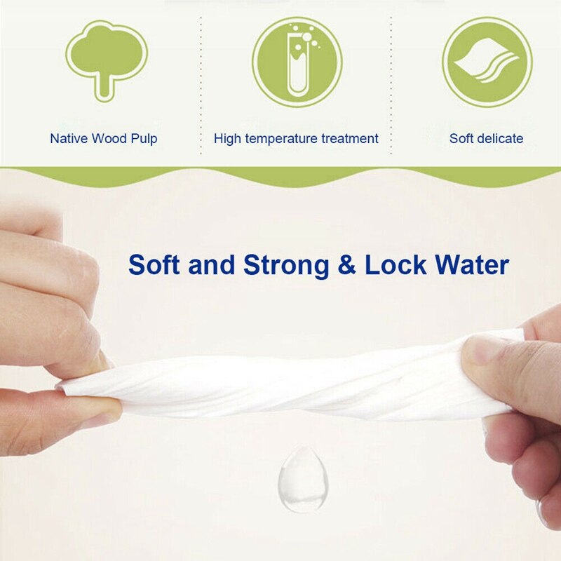 10 Rolls Super Soft Paper Towels Toilet Paper 4 Ply Bulk Rolls Bathroom Tissue Skin-Friendly