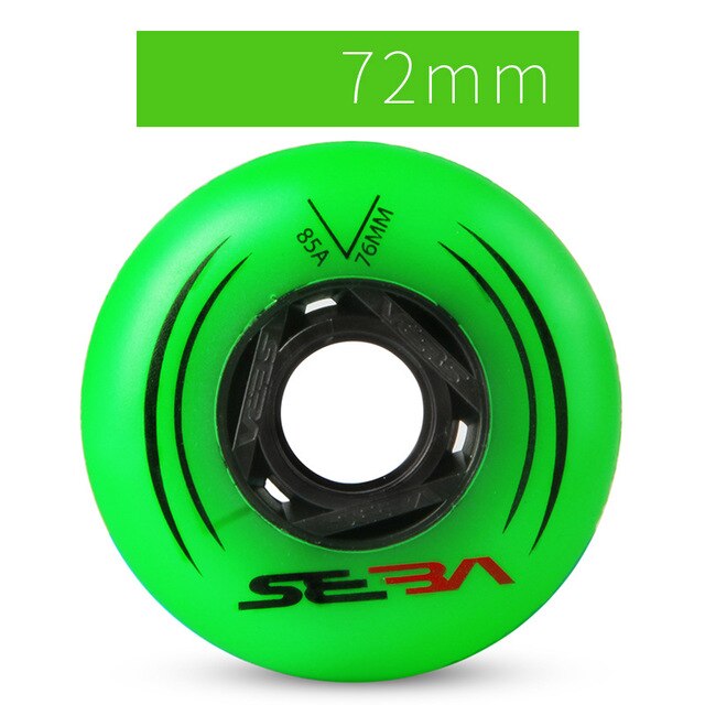 100%  originale seba inline skate hjul 85a til slalom og 90a til glidende rulleskøjtehjul 72 76 80mm 8 stk/sæt patines dæk: Grøn 72mm 85a