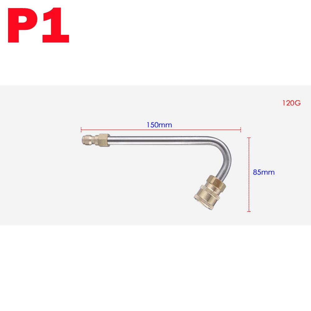Curved Extension Wand With 1/4" Quick Plug &amp; Connector Lance Spear For High Pressure Washer Sink: Colorless