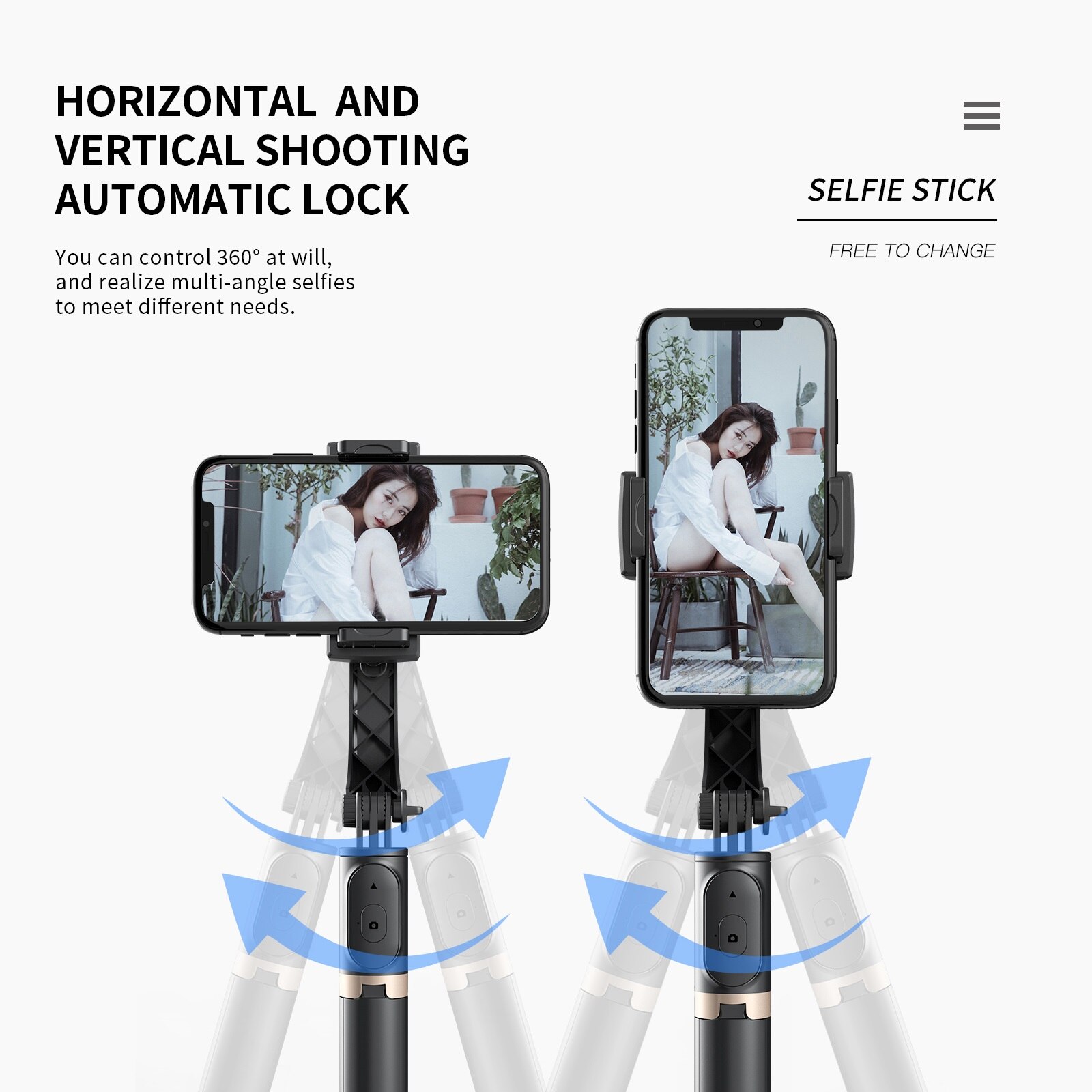 FGCLSY Q08 Bluetooth handheld gimbal stabilizer selfie stick expandable handheld monopod mini tripod For Android IOS