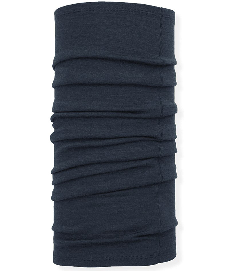 100% Merino Wool Neck Gaiter&amp; Bandana Women Men Merino Lightweight Ski Face Mask Neck Warmer Ring Wrap 1 Layer Warm Cover Scarf: Navy-(Style 2)