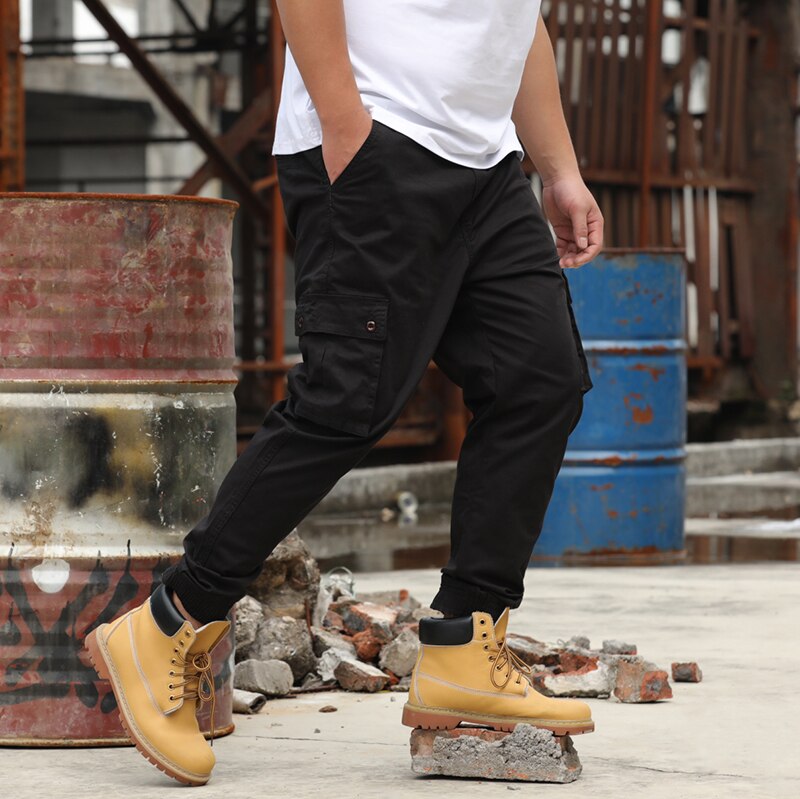 Plus size 7xl 6xl 5xl 4xl cargo byxor herr street style bomull joggingbyxor herr casual slim sweatpants herr