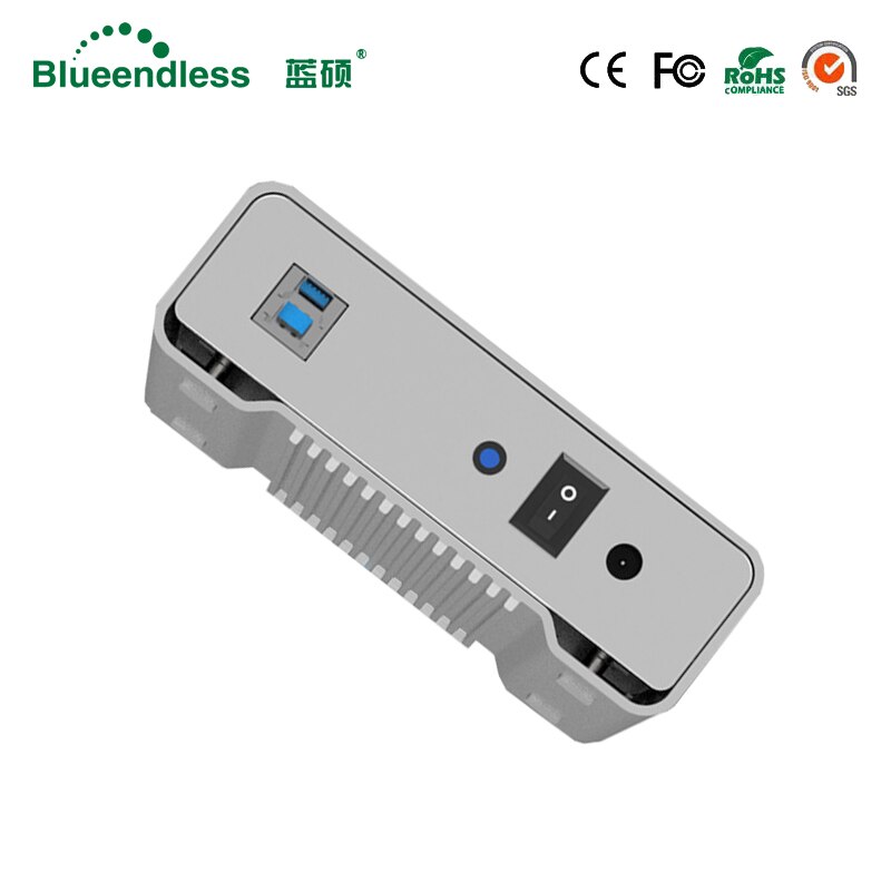 Blueendless 3.5 inch all-metal hdd case mobile hard disk box USB 3.0 sata 5gbps hard drive SATA hdd enclosure aluminum shell