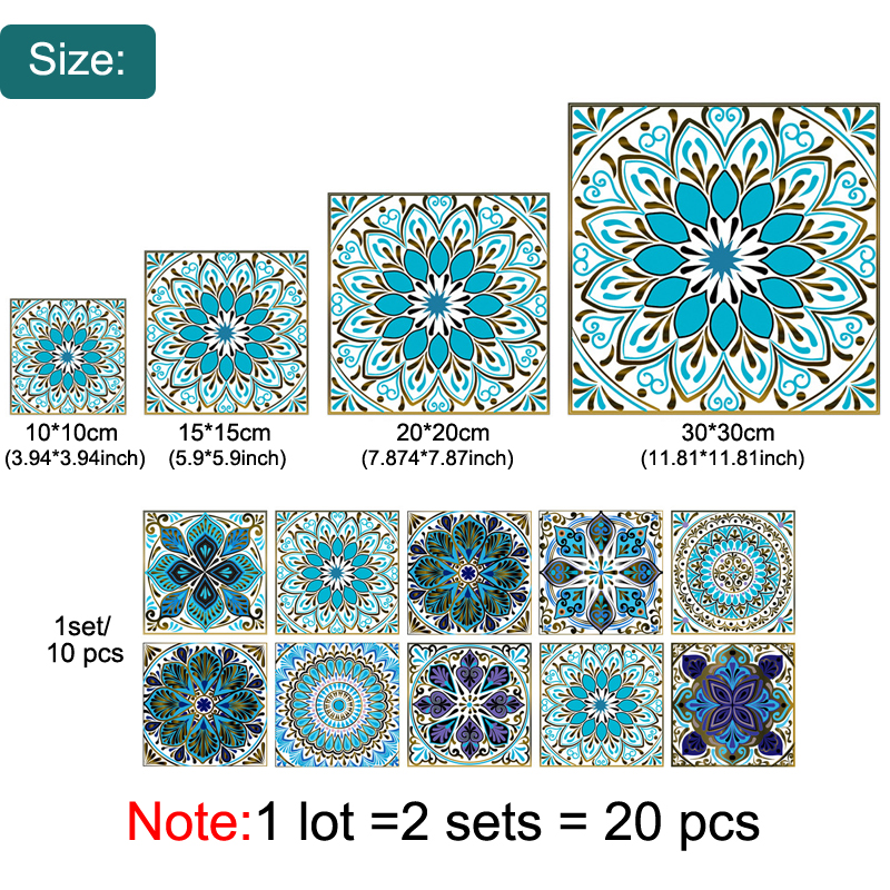 Tegel Sticker Keuken Zelfklevende 3D Behang Muurschilderingen Waterdicht Stickers Voor Woonkamer Badkamer Home Decor 10/15/20/30Cm