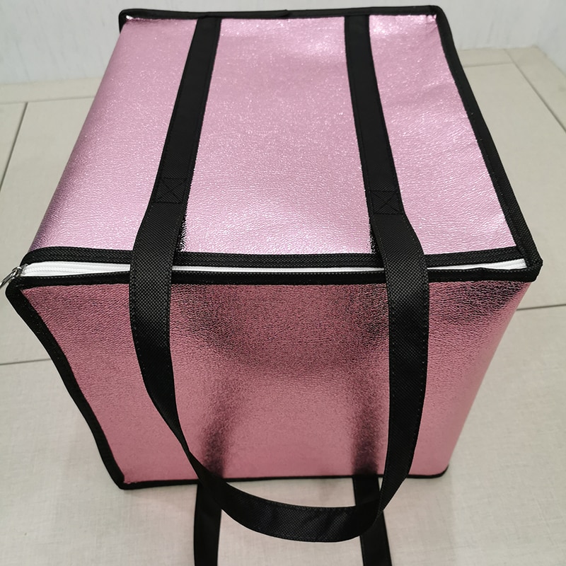 Folia aluminiowa o dużej pojemności torba termiczna na ciasto dla kobiet izolowana torba na żywność przenośna dostawa torebka chłodząca składane torby termiczne