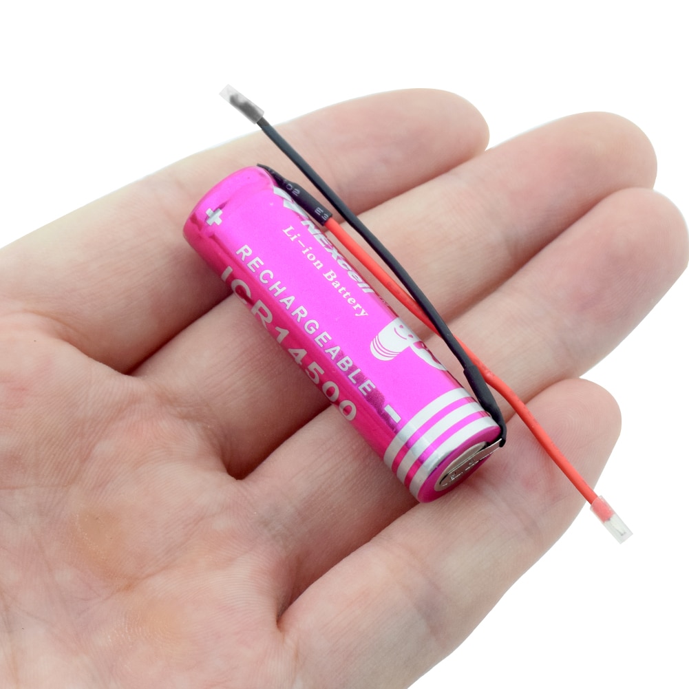 1/2/4 Pcs ICR 14500 Li-ion Lithium Battery 3.7V 1200mAh Flashlight Power Bank Radio Repalcement Battery 14500 Lithium Battery
