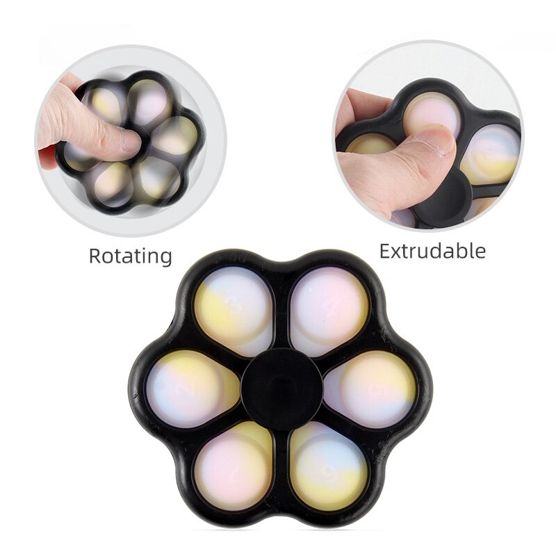 Fidget Toy Fidget Spinner Simple Dimple Relief Pop Sensory Antistress Toys For Kids Adults Early Educational Autism Special Need