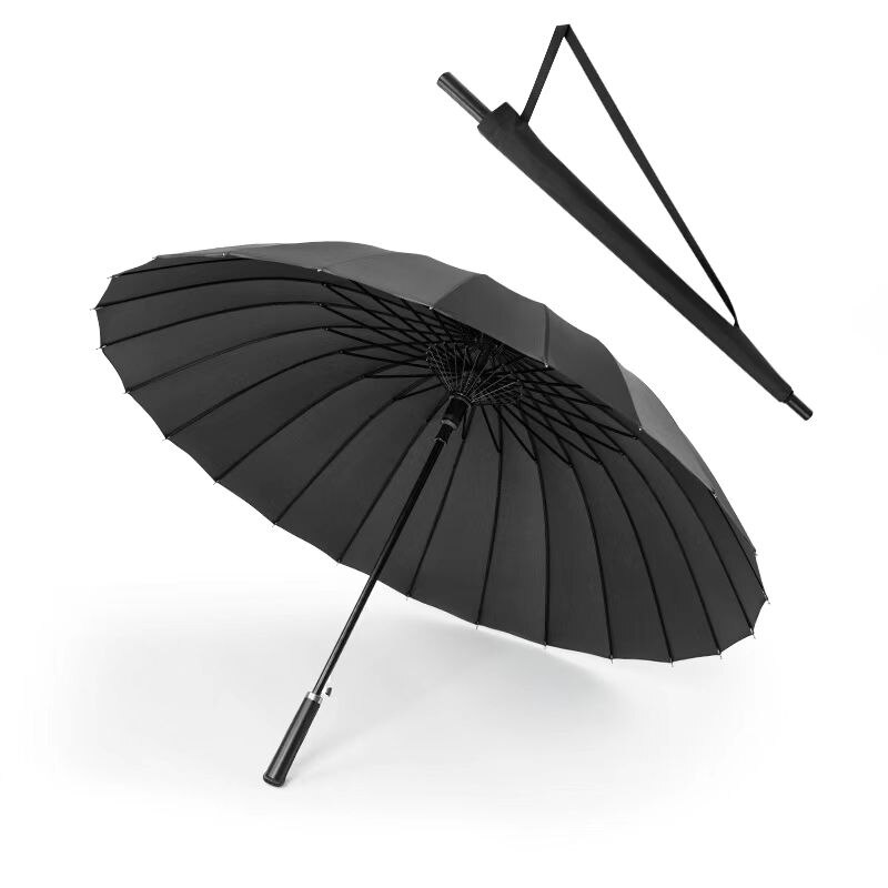 Paraguas de para hombre, marco de fibra de vidrio resistente al viento, automático, 24K,