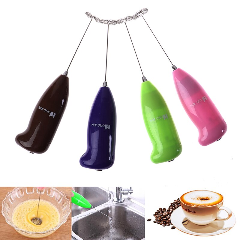 1pc mleko napoje kawa ubijaczka, rózga elektryczna trzepaczka robić jajek spieniacz spieniacz mini uchwyt mieszadło praktyczne narzędzie kuchenne