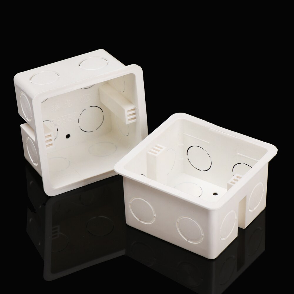 86*86*50Mm Plastic Vlamvertragende Waring Back Box Verdikte Wall Mount Switch Junction Doos Wandschakelaar verborgen Bodem