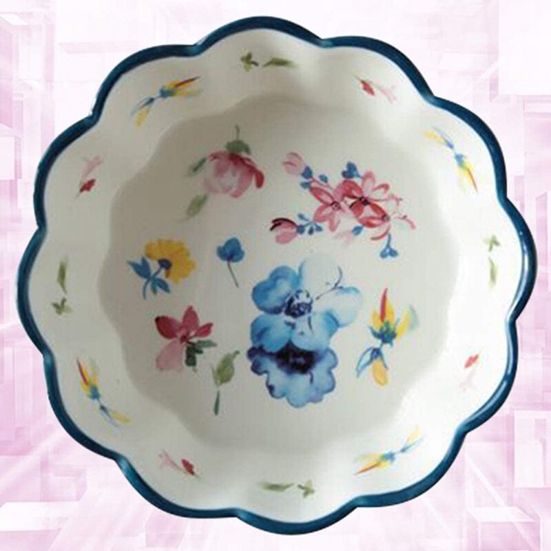 Personality Ceramic Salad Bowl Soup Dessert Bowls Suit For Fruits Candy With Exquisite And Pattern