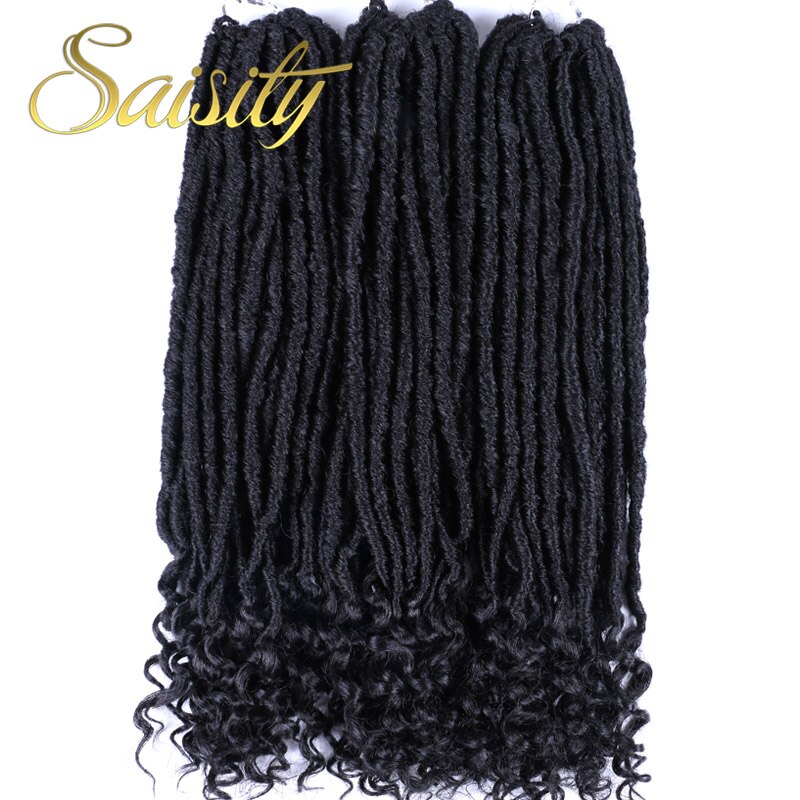 Saisity faux locs jumbo dreads flätor hårförlängningar 20 tum syntetisk mjuk naturlig loc frisyr virkat hår