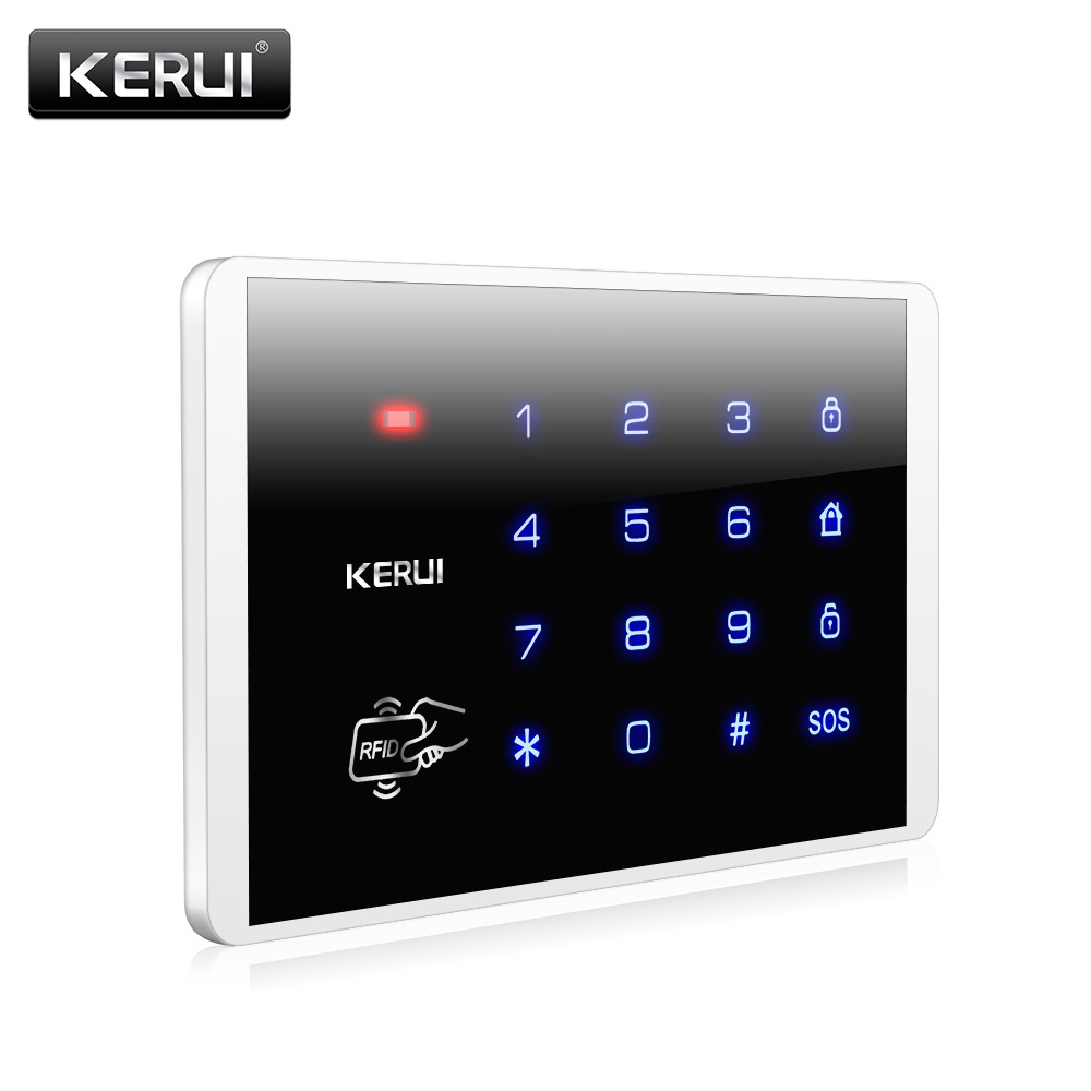 K16 Wireless Password Keypad System 433MHz Wireless RFID Card Touch Keyboard For KERUI Home House Alarm System