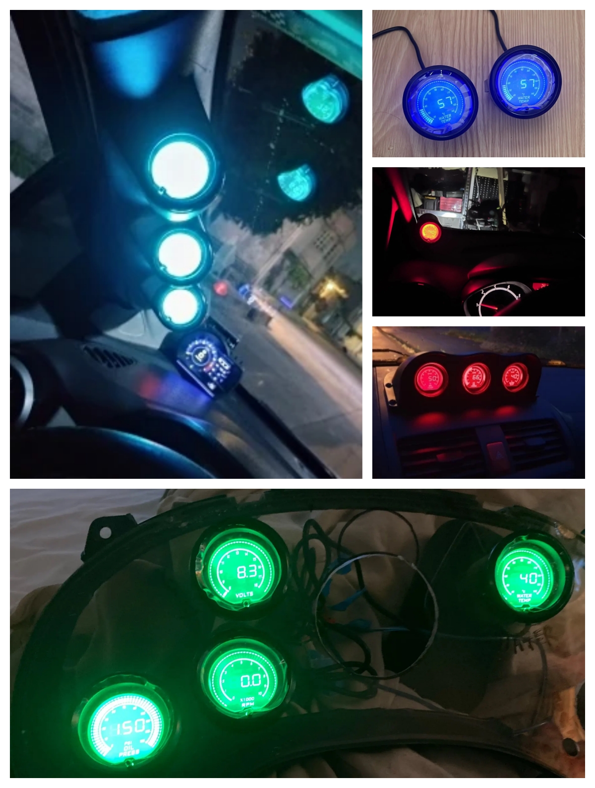 7-Color52mm 7-in-1 Multi-Function Car Gauge: Boost Oil Temp - Foto 8