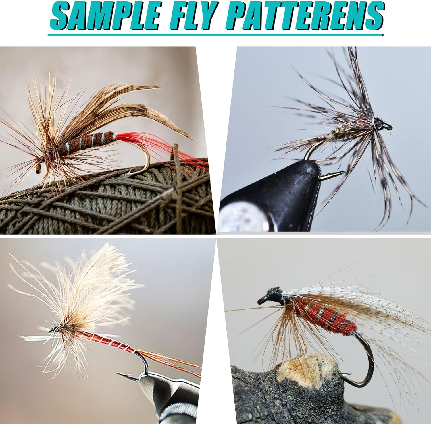 100 Stuks Vliegvissen Haken Droge Vliegbindset Haken Lange Schacht Bass Fly Haken Prikkeldraad Gebogen Vishaken Nimf Streamer Jig vliegen haak