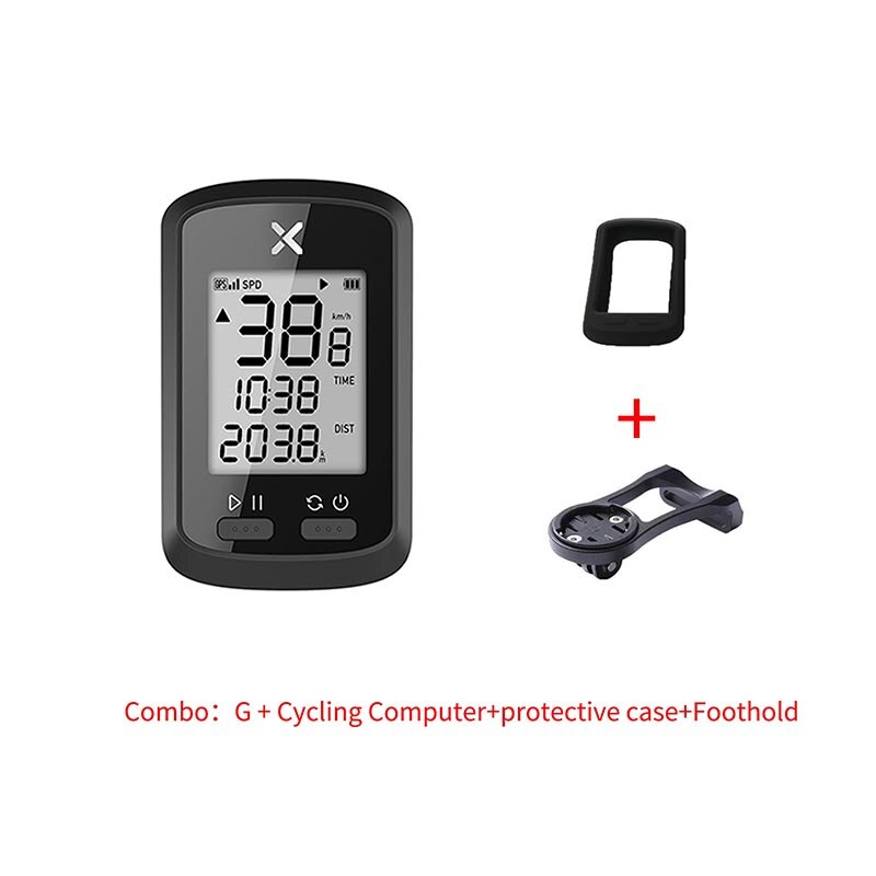 XOSS G+ Bike Computer wireless Bluetooth ANT+ GPS Cycling Computer For speed measurement navigation and data sharing LCD display: Combination 5