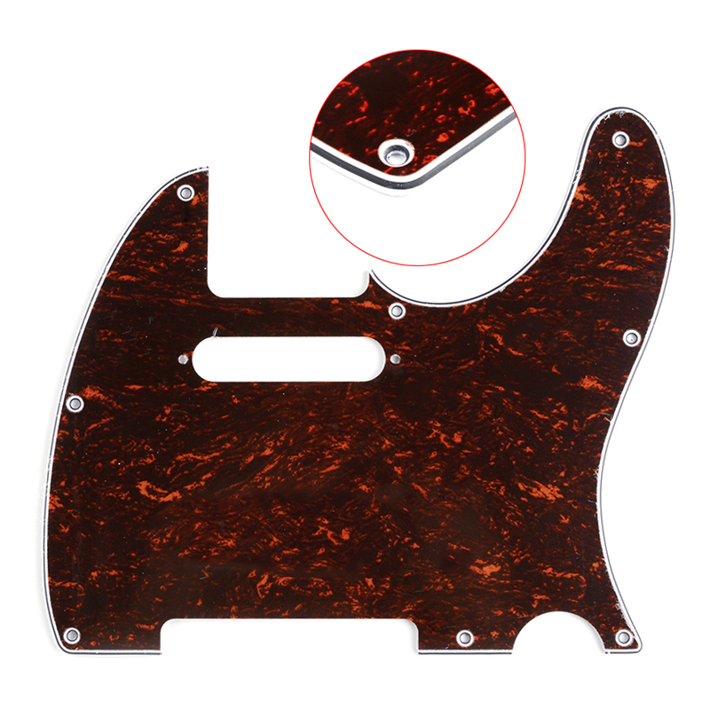 Tl Slagplaat 3Ply Single Coil Gat 8 Schroeven Gat Scrate Plaat Voor Tl Stijl Elektrische Gitaren Multi Colour: Red Turtle Shell