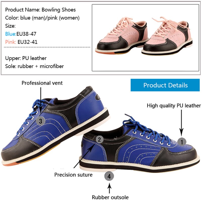 Professionelle Bowling Schuhe unisex Mikrofaser Sohle Damen Bowling Schuhe Paar lässig Sport Schuhe Baseball Schuhe