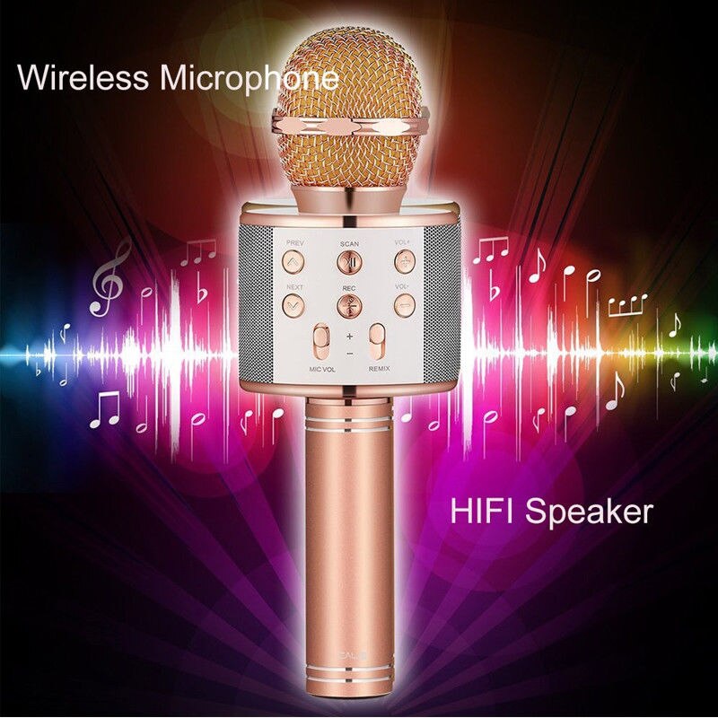 Wireless Bluetooth KTV Microphone For Karaoke Microphone Speaker Music Player Pocket MIC Singing Recorder