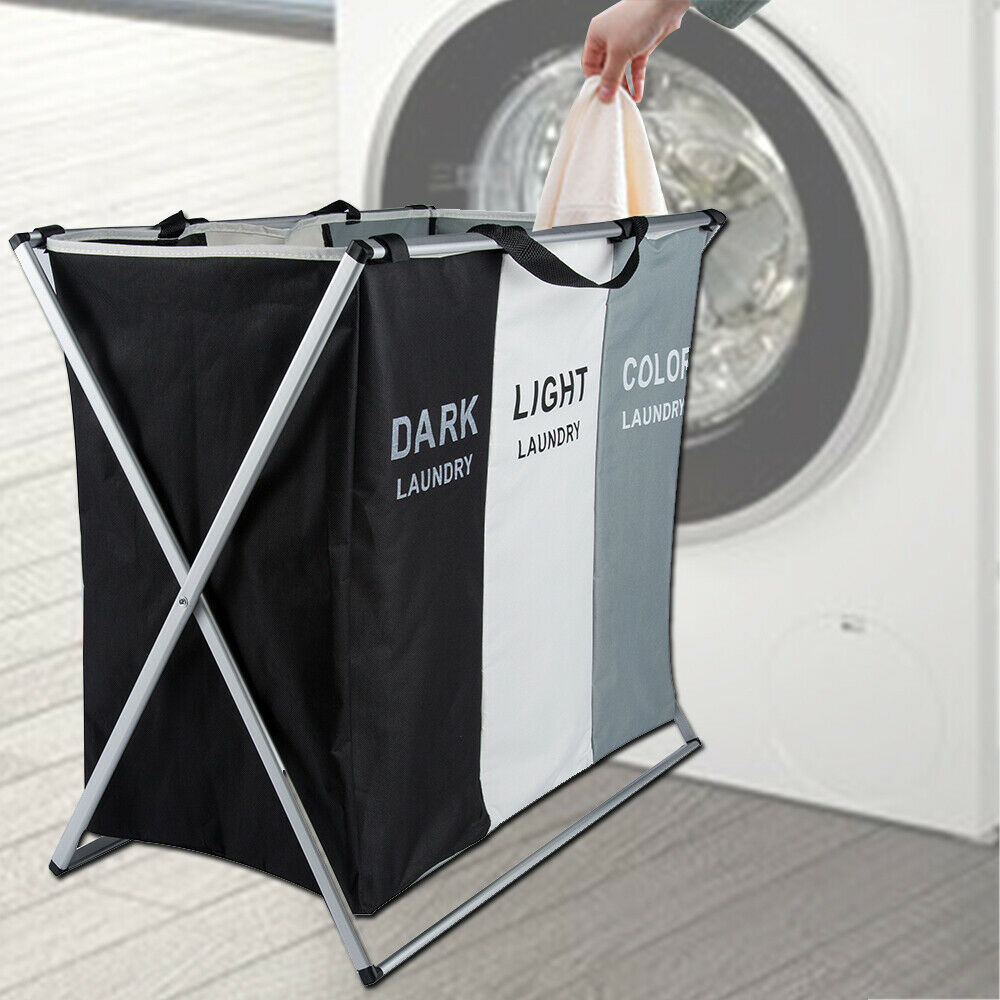 Opvouwbare Wasmand 40 L, Opvouwbare Mand Opslag, Opvouwbare Bamboe Was