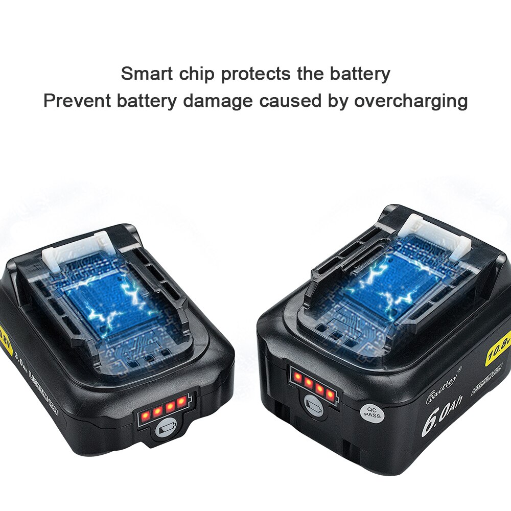 Waitley 10.8V 6.0Ah 3.0Ah lithium battery Rechargeable For Makita Power Tools 10V and 12V 6000mAh BL1040B 1015 1020B CXT Series