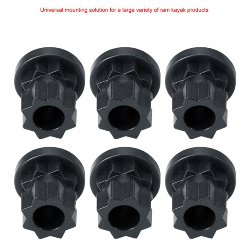 6Pcs Ram Mount Track Mounting Base Track Gear Adapter Kayak Track Mount for Boat Fishing Rod Kayak Track Mount Kayak
