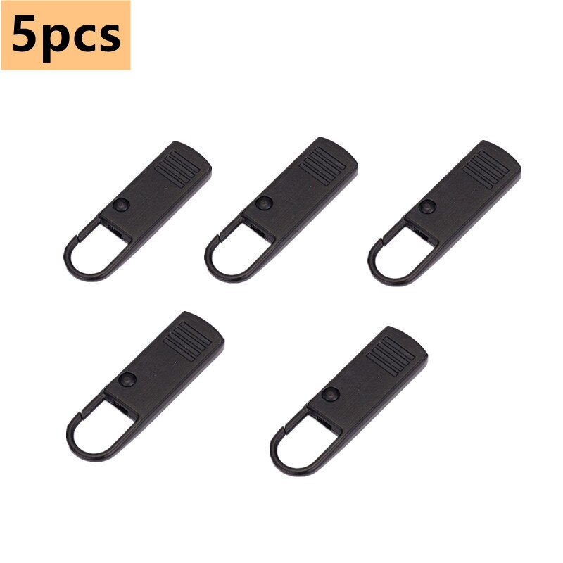 5Pcs Universal Zipper Puller Zipper Repair Kit Instant Zipper Repair Replacement Zipper Sliding Teeth Rescue Removable Zippers: 5pcs-B