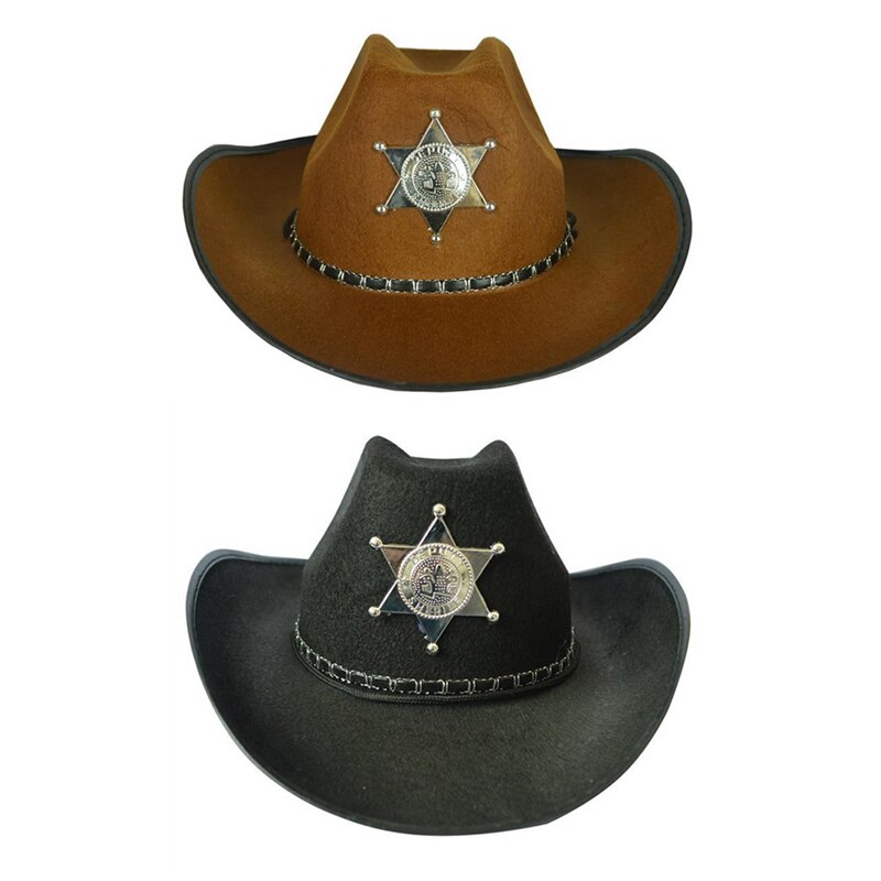 Western Cowboy Wild West Sheriff Hat Fancy Dress Halloween Western Cowboy Hat Venice Hat Pentagram Hat