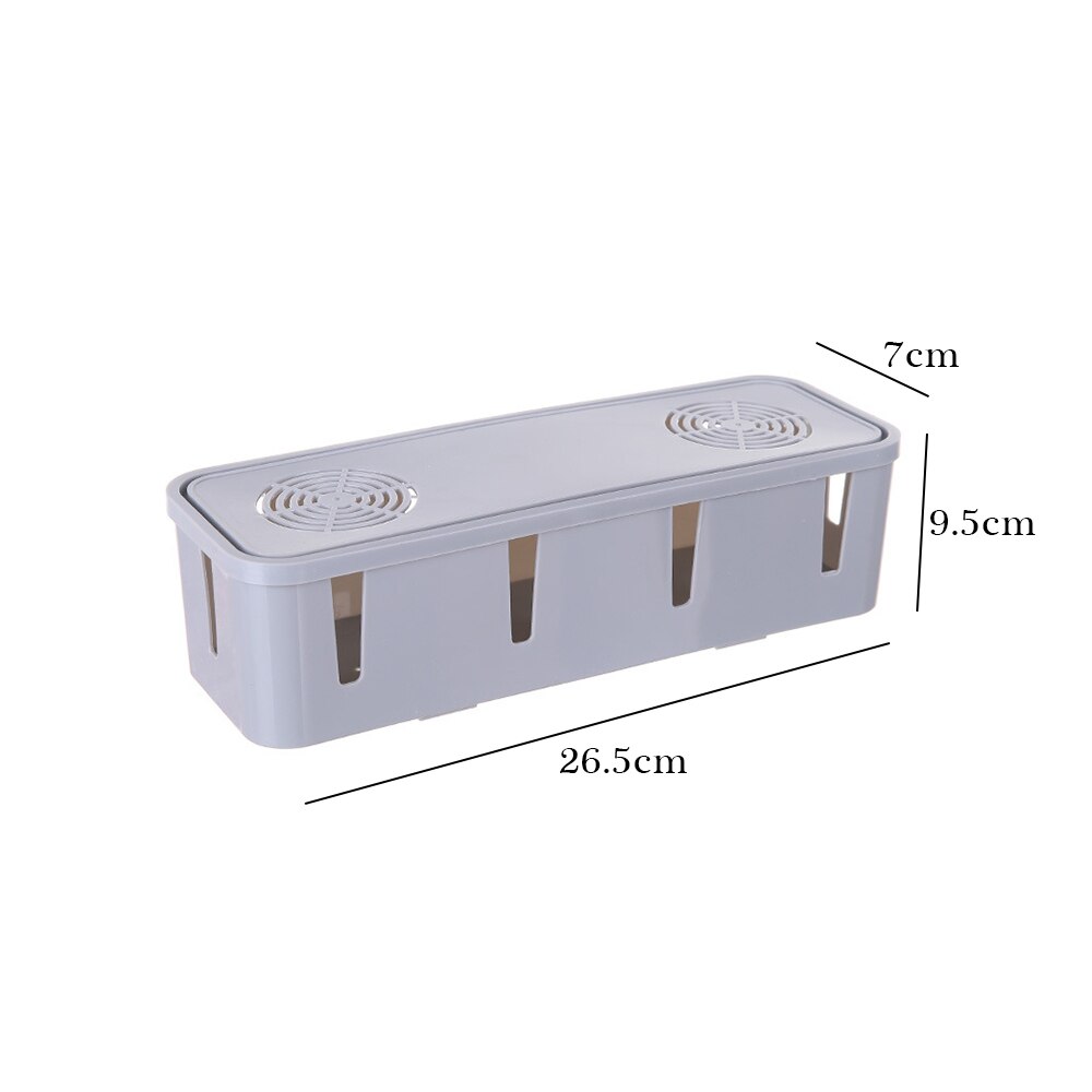 Stopcontact opbergdoos kabel verlengsnoer organizer desktop stroom gadget bak mobiele oplader elektrische plastic houder