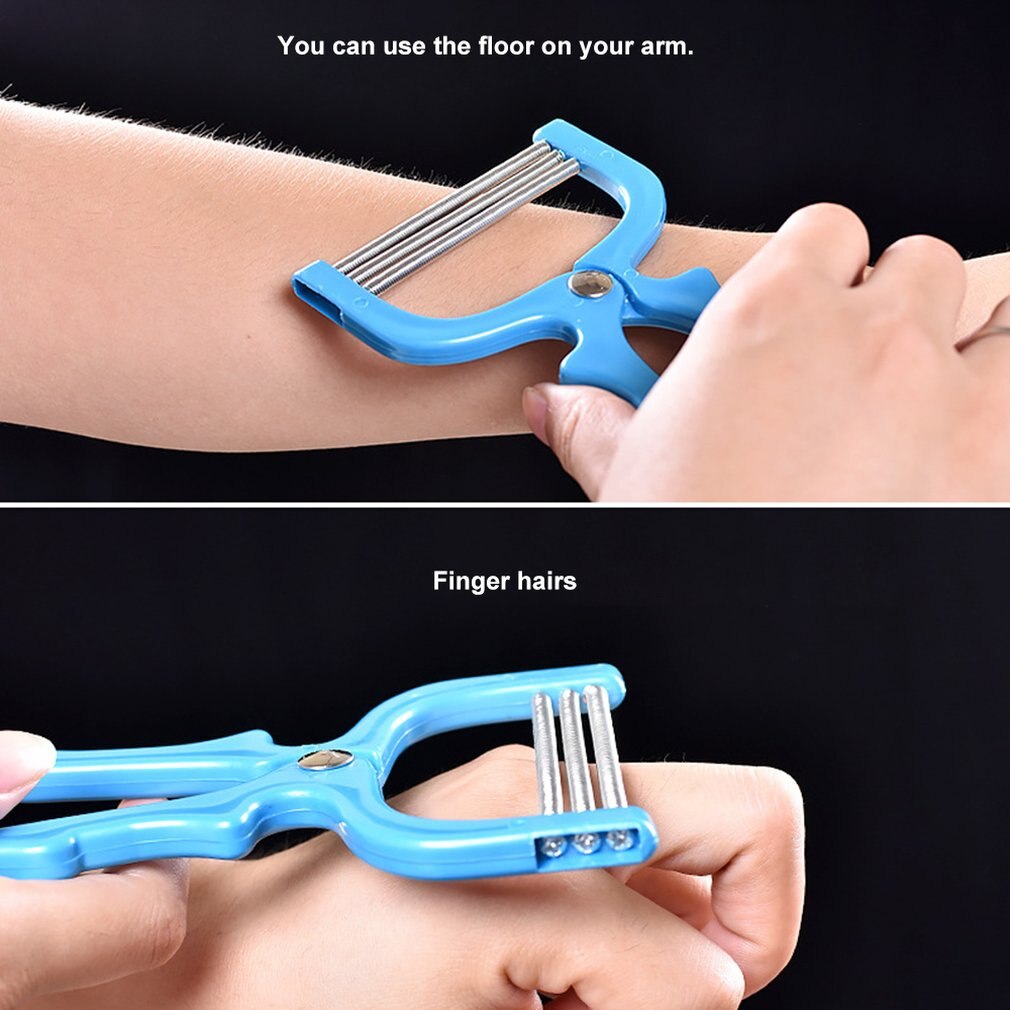 Safe Handheld Facial Hair Removal Full Body Manual Plucking Device Threading Beauty Epilator Leg Clipper