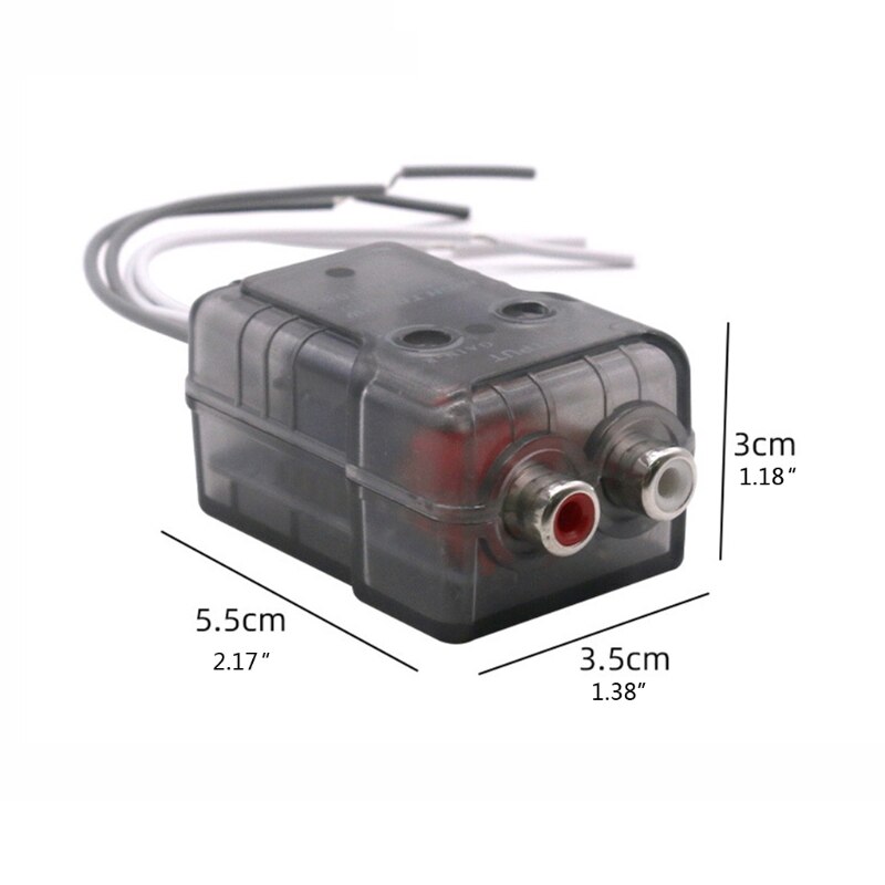 High Level Speaker Signal to Low Level RCA Adapter Car Audio High to Low Subwoofer Audio Converter G99F