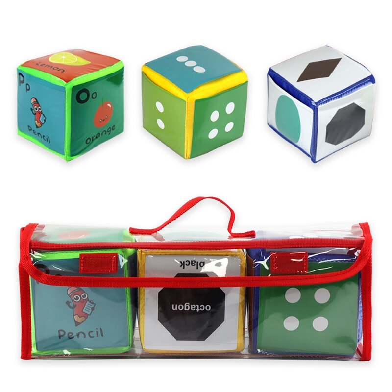 Educazione fai-da-te per bambini gioco di dadi per bambini Pocket Square Baby Square Toy per l'insegnamento: B Bring card