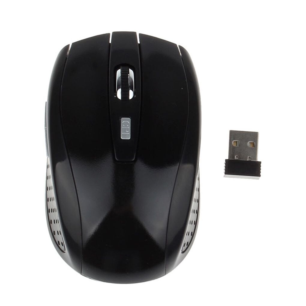 3 Adjustable DPI 2.4G Wireless Gaming Mouse 6 Buttons Laptop Notebook PC Cordless Optical Game Mice: Black