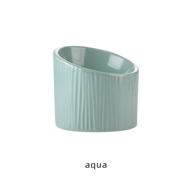 Plato de cerámica antideslizante para gatos y perros, cuenco de agua y comida para cachorros, comederos de animales, producto para mascotas, accesorios # P023: Aqua