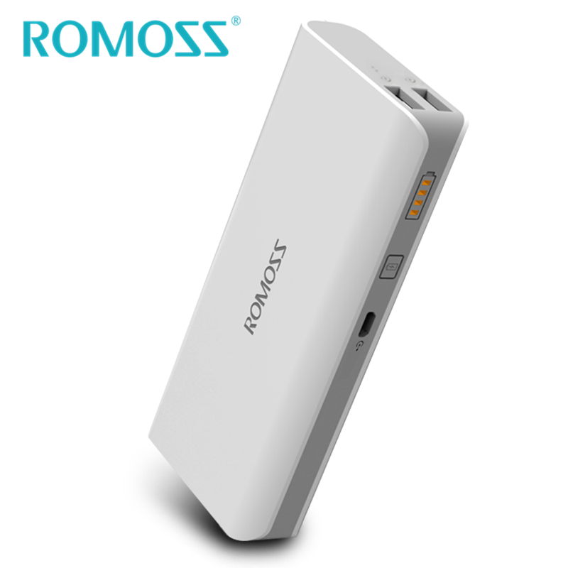 Romoss sense 4 power bank 10000 mah backup ekstern batteripakke oplad batteri bank dual usb output
