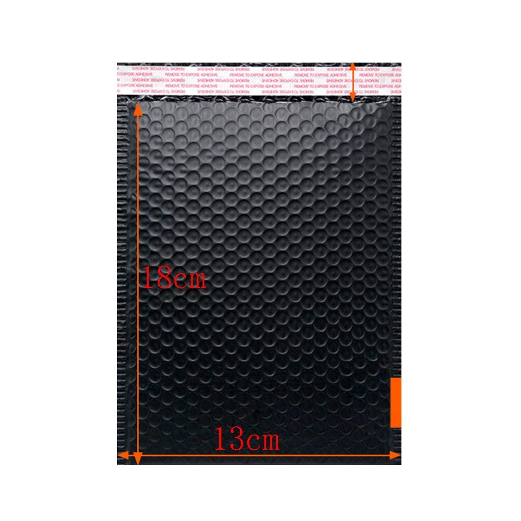 10pcs 50pcs Black packaging envelope Bubble Mailers Poly Mailer Self Seal Padded Usable 13x18cm bag Sealing package bag