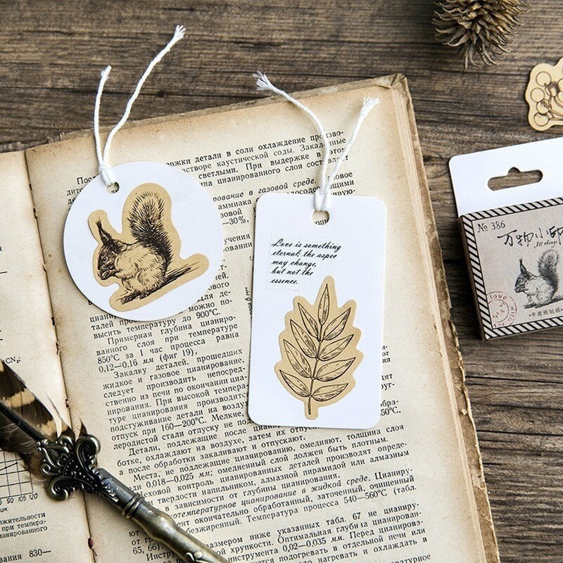 46 Stks/pak Stickers Retro Dingen Dagboek Planner Decoratieve Mobiele Stickers Scrapbooking Diy Craft Stickers
