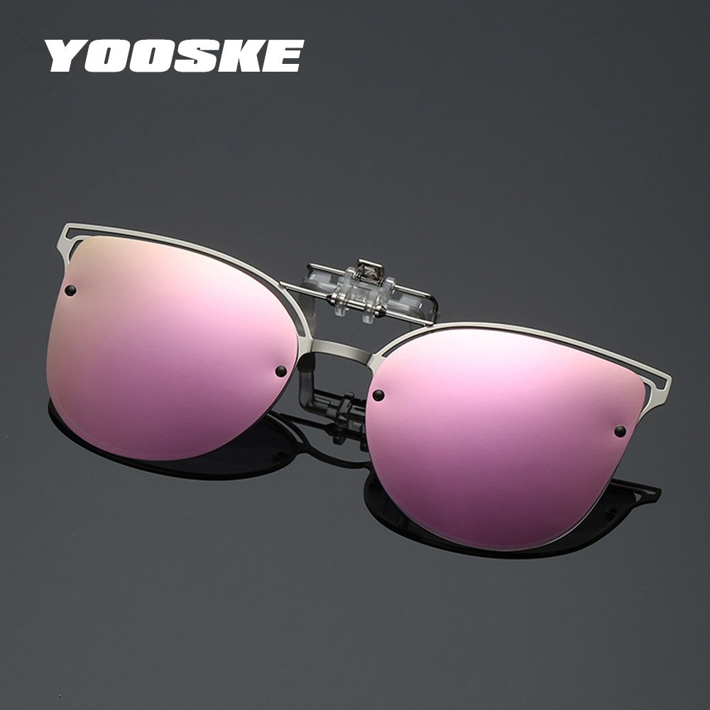 Yooske luksus polariseret klip på solbriller kvinder, der kører nattesyn linse kat øje solbriller damer briller med pose klud