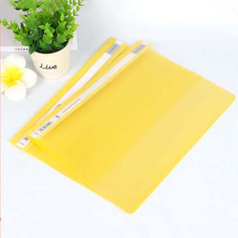 10 pcs Documents Holder Strong Clear Cover A4 Presentation Project Files Hard PVC Document Folder: yellow