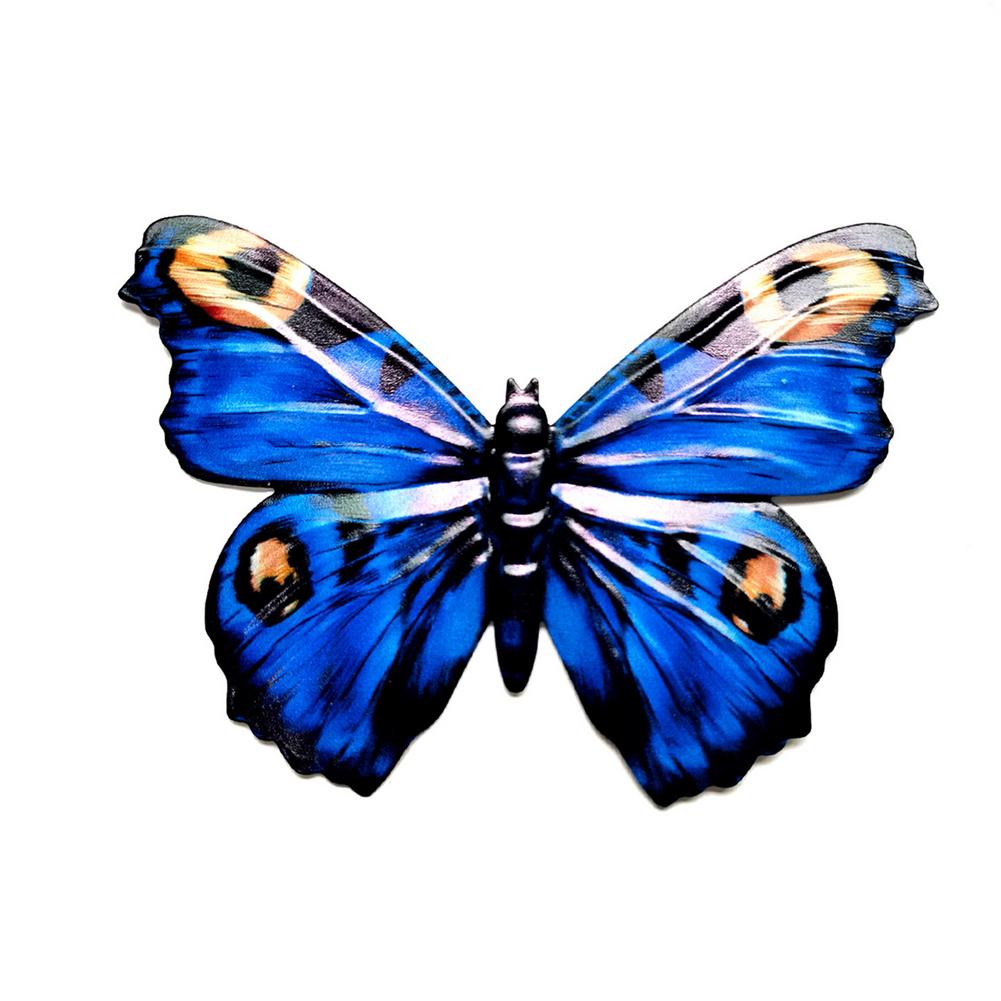 3D Metal Butterfly Decor Inspirational Wall Decor Sculpture: Blue