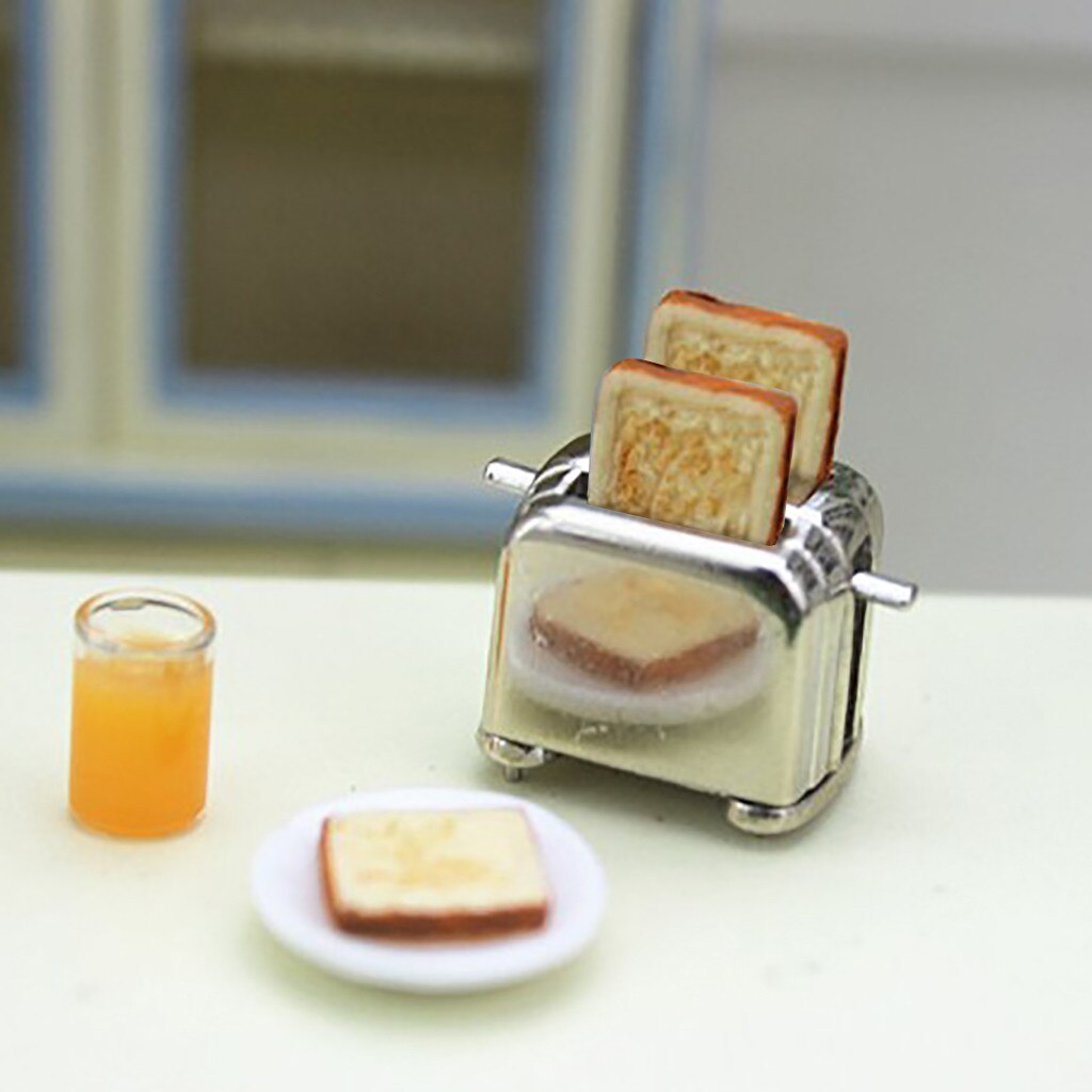 Kawaii 1:12 /1:6 Dollhouse Miniatuur Scène Model Brood Machine Pretend Play Speelgoed De High Poppenhuis accessoires