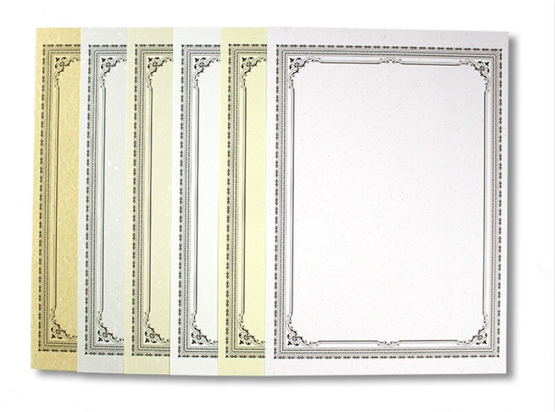 European Certificate Paper Blank Certificate Inside Page Paper Horizontal and Vertical Certificate Core Paper Lace Certificate