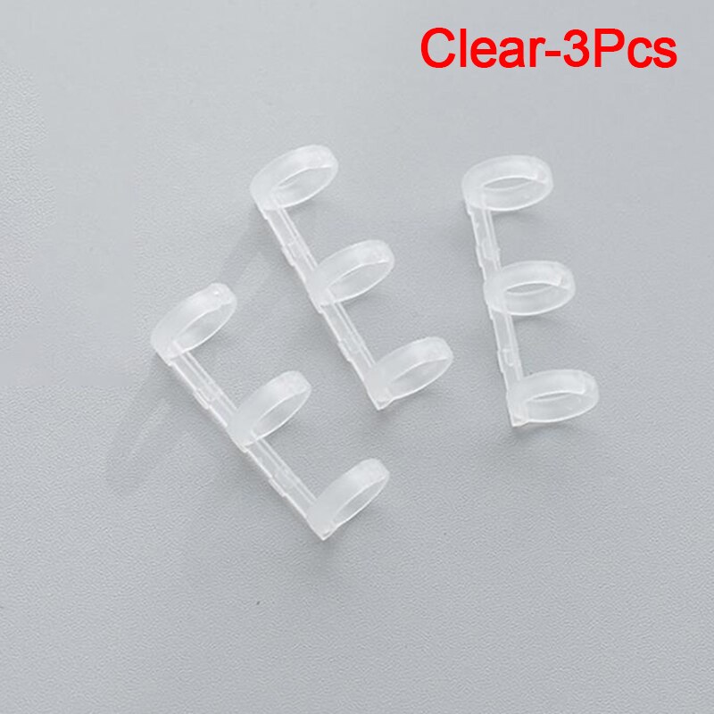 Metal Book Binders Loose Leaf 3 Ring Calendar Circle Binder For Scrapbooking Album Hinged Rings School Binding Paper Clip: Clear 3pcs