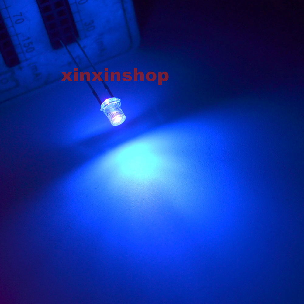 100pcs LED 3mm UV Purple Ultra Bright Flat top Diode 3.2~3.4v Led Head Wide Angle light emitting diodes lamp Bulb green product