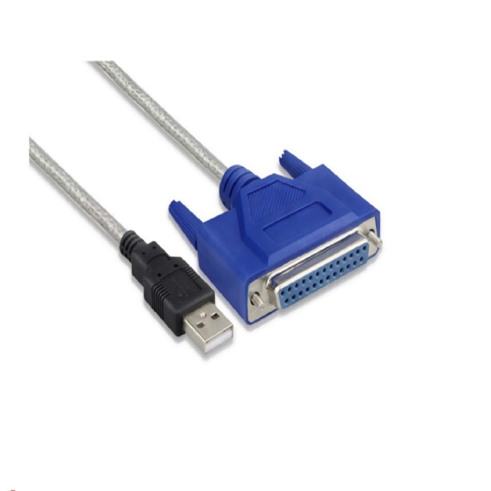USB 2.0 auf 25-poliges DB25-Buchsenkabel mit parallelem Anschluss IEEE 1284 12 Mbit/s Paralleldrucker-Adapterkabel für Computer PC Laptop