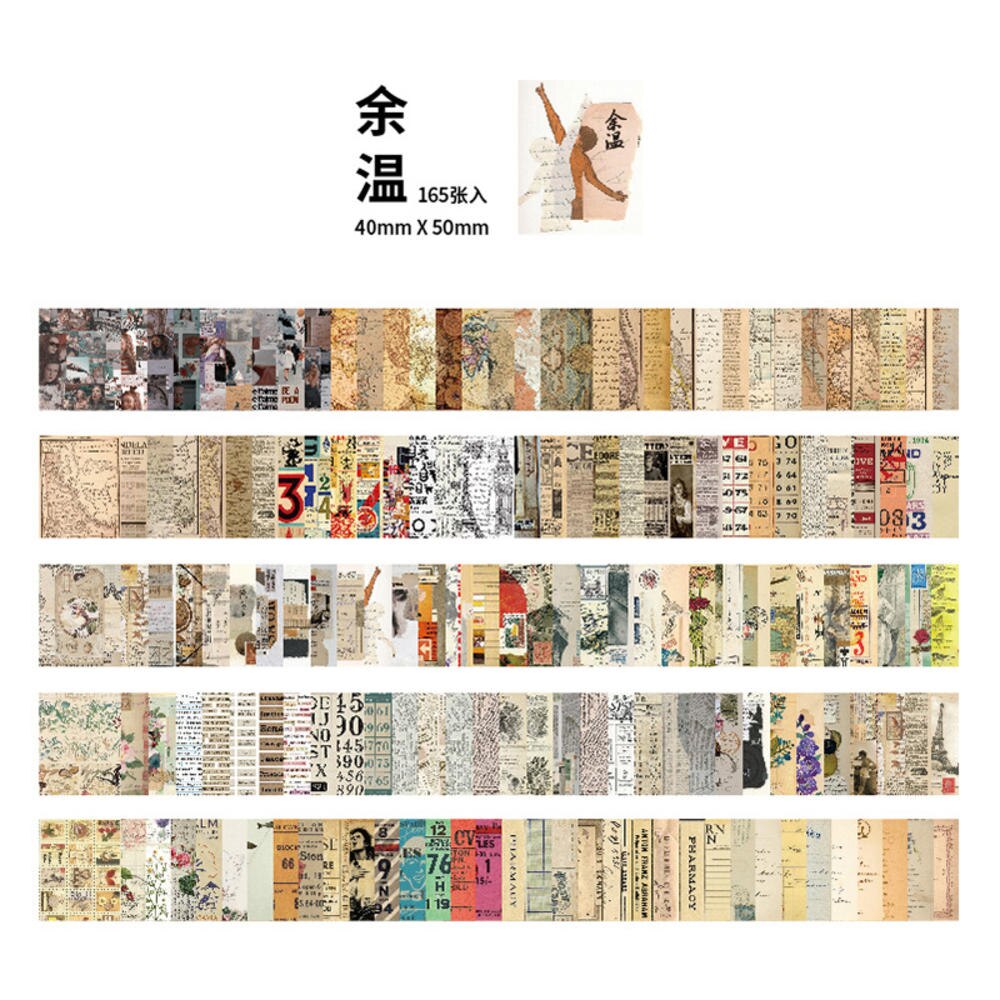 165 Uds Mini libro páginas planta Collage de papel Material de basura planificador Scrapbooking decorativo Vintage papel para manualidades DIY