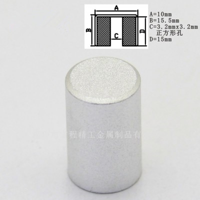 15 stk aluminium plast hette potensiometer knott skrubb 10*15.5*3.2mm bil knott bryter lys knapp hette lett berøringe mikrobryter
