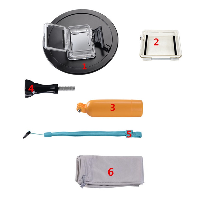 Suptig-cubierta de puerto de domo para Cámara de Acción, accesorio impermeable, General(60x43,2X42mm), 6 &quot;, para GoPro Hero4 3 + 3 SJ4000 Session Eken h9r
