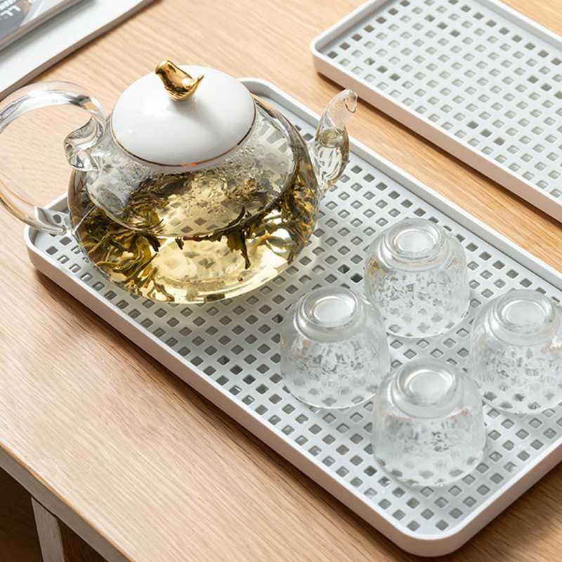 Cup Drain Tray Kitchen Utensil Drying Plastic Drip Tray Organizer Tray