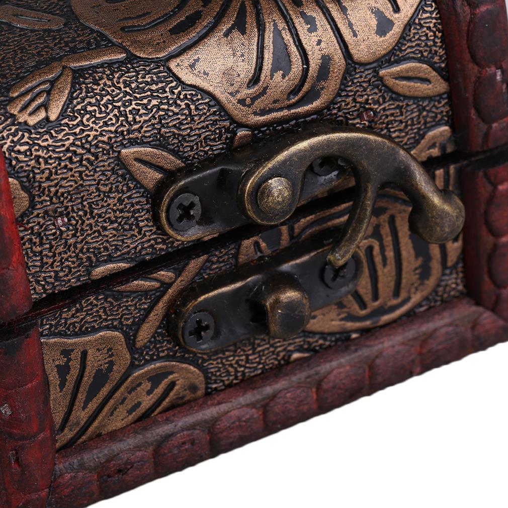 Retro houten horloge display box sieraden ketting ringen opberg organizer willekeurig patroon geleverd cajas para relojes